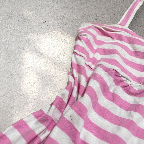 Early 2000s VS PINK Pink & White Striped "Love Pink" Babydoll Dress - Picture 9 of 10